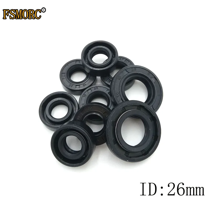 TC-26*34*35*36*37*38*40*42*43*45*47*50*52*62*4/5/6/7/8/9/10/12 NBR Shaft Oil Seal Nitrile Covered Double Lip With Garter Spring