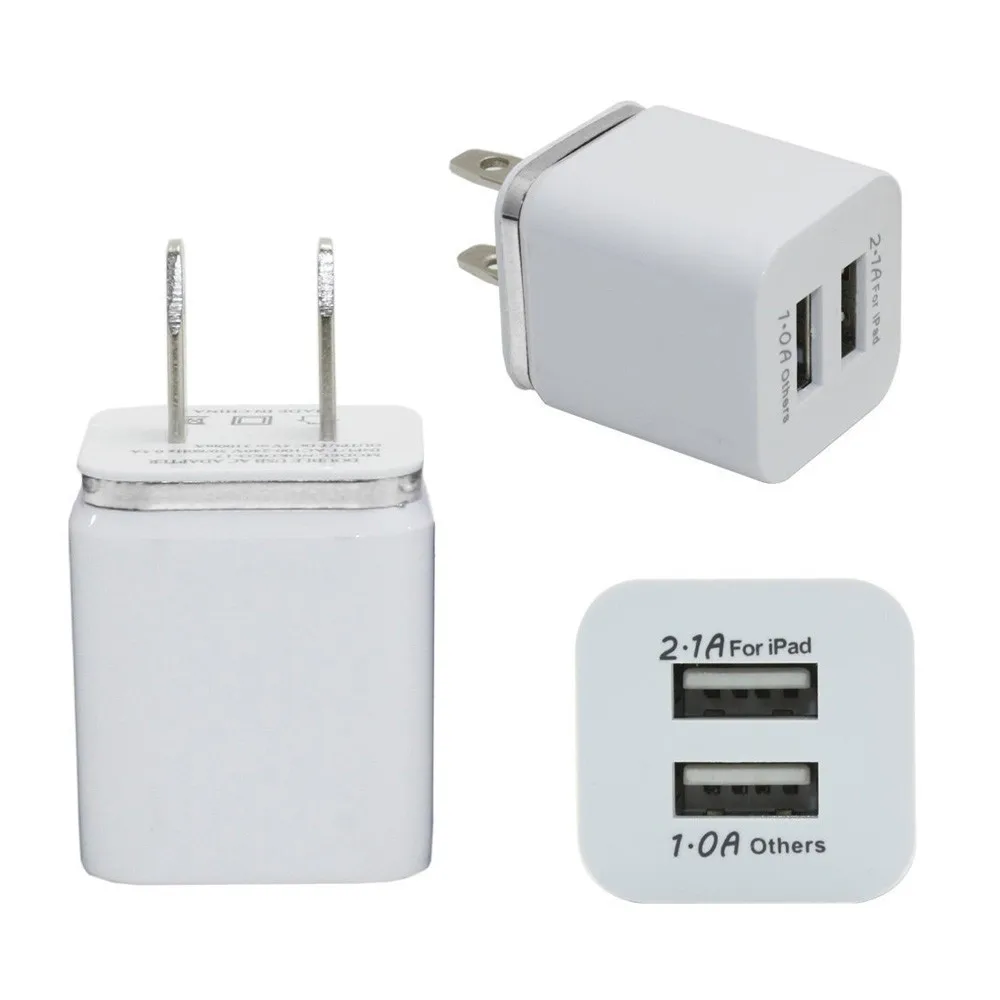 Лучшая цена для дома путешествия двойной порт AC USB настенное зарядное устройство для iPhone для samsung Galaxy Щепка