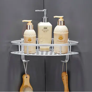 

Bathroom Shelves Qrganizer Shower Corner Storage Shelf Caddy Holder Rack Organizer Silver Shampoo Shower Shelf Wall Holder