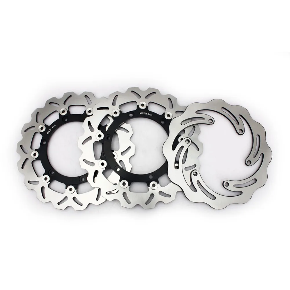 

BIKINGBOY Front Rear Brake Discs Disks Rotors set for APRILIA CAPONORD CAPO NORD 2001 2002 2003 2004 2005 2006 2007 Wave 300MM