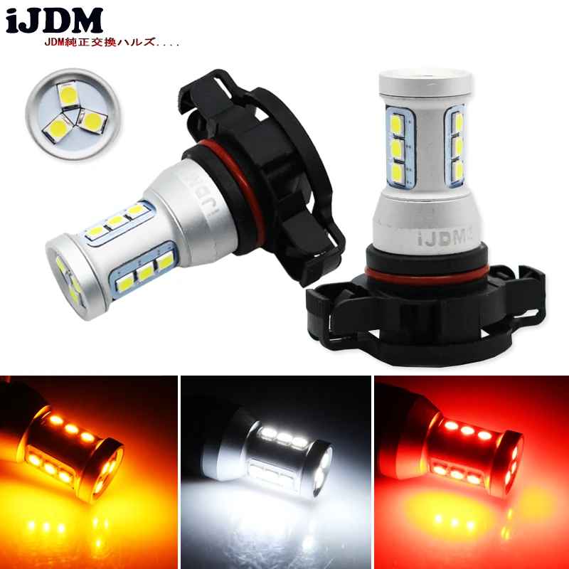 

iJDM Auto H16 LED High Power 5202 5201 PSX24W LED Bulbs For Dodge Ford GMC Jeep Daytime Running Lights (DRL) or Fog Lamps 12V