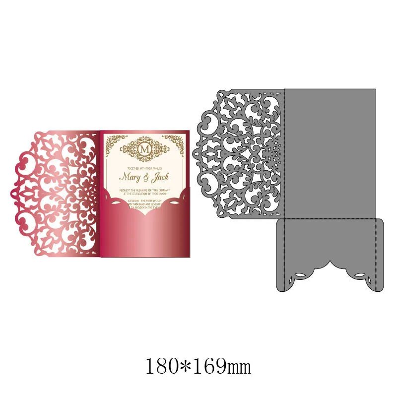  Luxurious Wedding Invitation dies Metal Cutting Dies stencils for Scrapbooking Valentine's Day Card - 33049252538