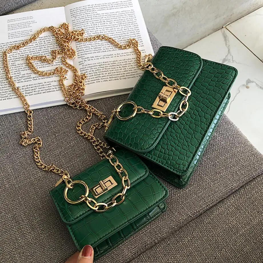 2019 الأزياء قفل معدني البسيطة مربع صغير حزمة حقيبة كتف Crossbody حزمة مخلب النساء مصمم المحفظة حقائب حقائب موهير