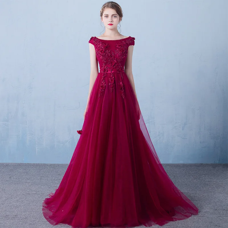 Новые Длинные платья для выпускного вечера de gala elegante Vestidos longos de festa - Цвет: as photo
