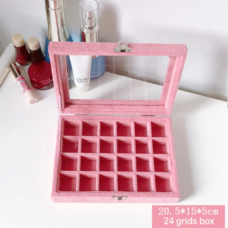 Новый размер 20,5*15*5 см розовая коробка для демонстрации ювелирных изделий для колец Серьги Браслеты ожерелья или другие украшения