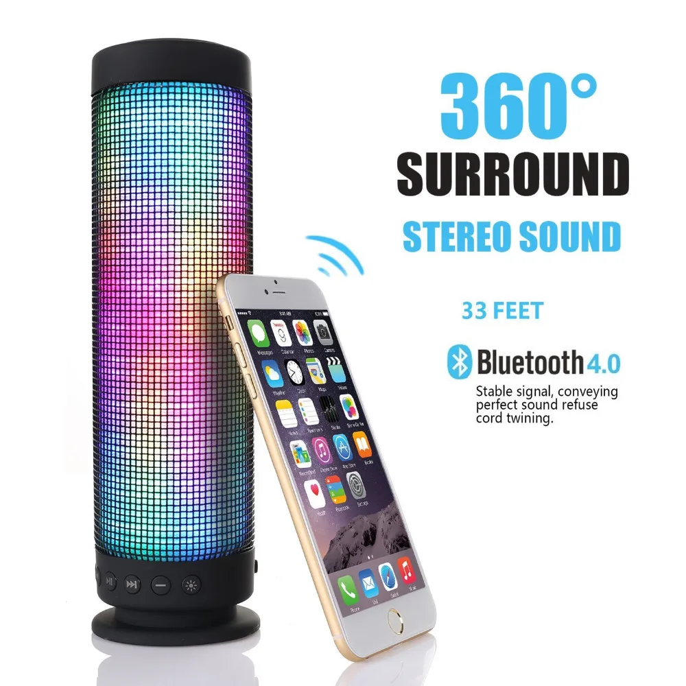 Honcam Metal Soundbar Portable Bluetooth Wireless Speakers With