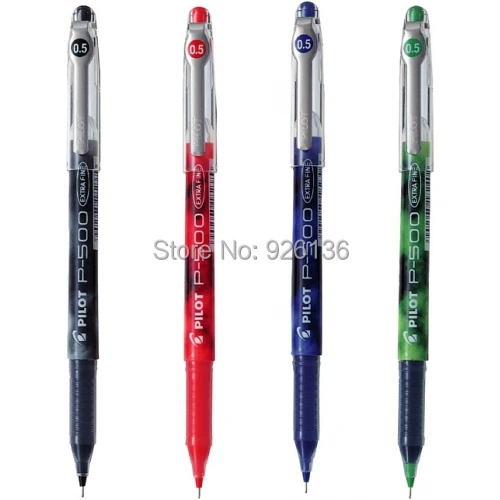 

Pilot 4 Colors Assorted Pen Set P-500 Precise Gel Ink Rolling Ball Pens 0.5 mm Extra Fine Point Red Black Blue Green