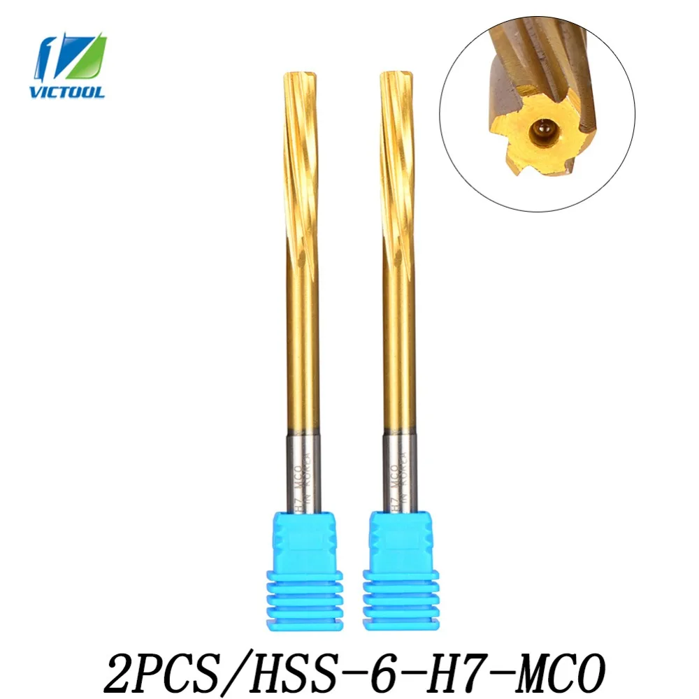2pcs/set HSS 6 H7 MCO Spiral Reamers Drill Spiral Reamer Precision H7