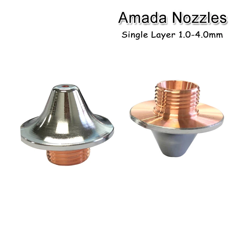

Good 10pcs/lot 2018 New Amada laser nozzles single/double layer 1.0-4.0mm amada laser cutting machines Mushroom Amada Nozzle