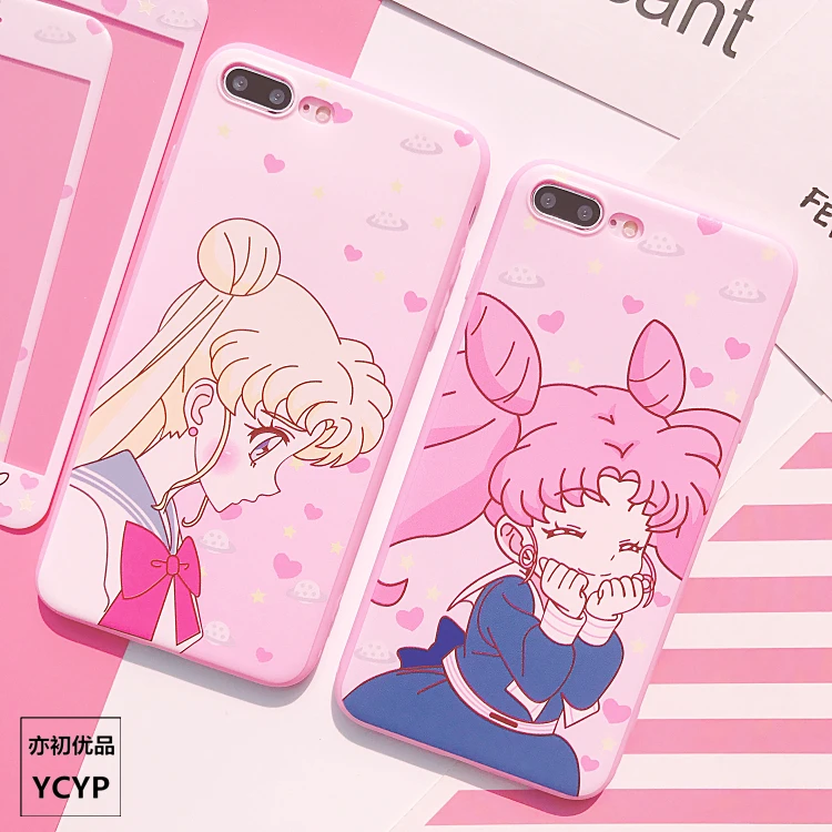 P20 pro Чехол с принтом "Сейлор Мун"+ пленка для экрана из закаленного стекла, розовый чехол для девочки для huawei Nova2S/3/3E/P20/P10/P10plus/mate9/10 задняя крышка