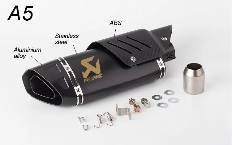 Akrapovic 51 мм мото rcycle выхлопная R6 ZX6R Z900 GSXR750 900cc 750cc escape de moto - Цвет: A5