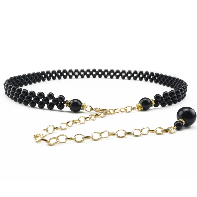 

Women Metal Chain Belt Imitation Pearl Style Belt Body Chain Waistband Fashion Waist Belt Accessories