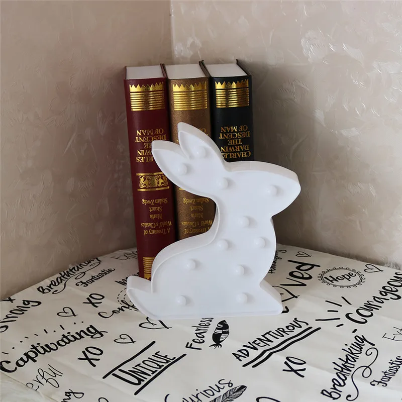 2019 милые животные кролик стены рядом Роман дома Спальня для сна украшения Сладкая Атмосфера лампы для отдыха и вечеринок детский подарок