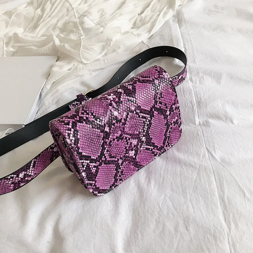 Fanny Pack Мода серпантин поясная сумка для женщин кожа Винтаж поясные сумки карман для телефона