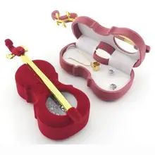 Недавно гитара с расцветкой коробка для ювелирных изделий в форме серьги, браслет, кольцо Цепочки и ожерелья хранения Коробка для ювелирных изделий стойки оптом 30 шт./лот