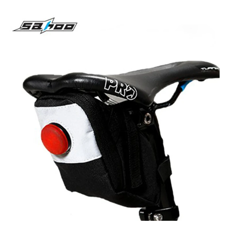 

SAHOO Bicycle Saddle Bag Full Waterproof Bicycle Saddle Bag Bike Tail Light 600D Twill Tear-Resistant Taillights Saddle Bags