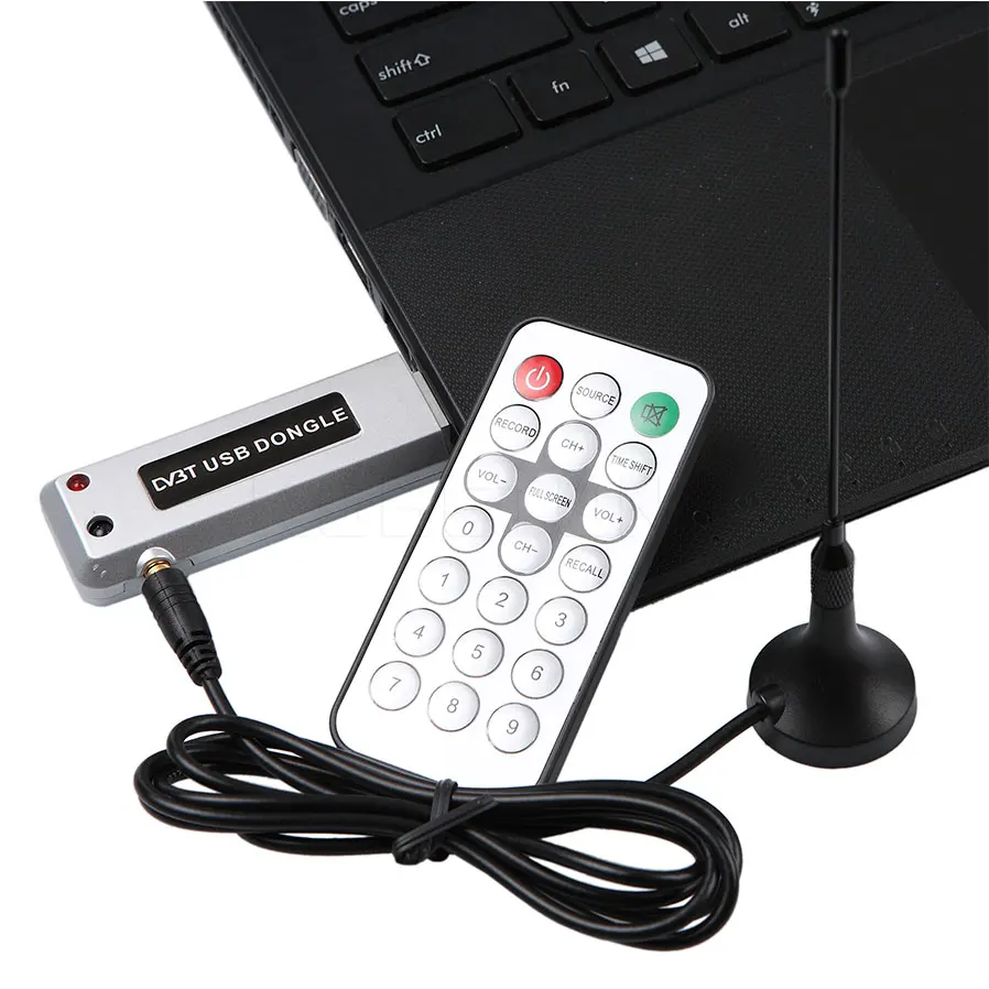 Цифровой DVB-T tv Stick HD tv Stick тюнер приемник рекордер ТВ Радио с антенной с пультом дистанционного управления для ноутбука планшета ПК сети