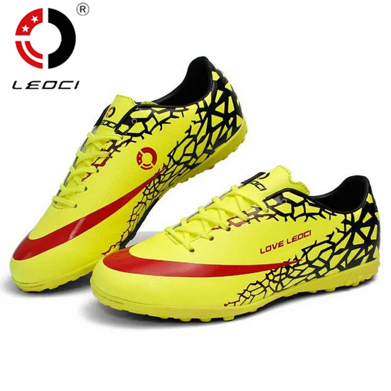 LEOCI zapatos de fútbol para hombre zapatillas deportivas de interior botas de fútbol botas de futbol chuteiras niños adultos TF/FG zapatillas deportivas