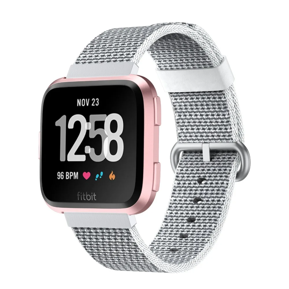 Легкая нейлоновая тканая группа часов с металлическим разъемом для Fitbit Versa Lite/Fitbit
