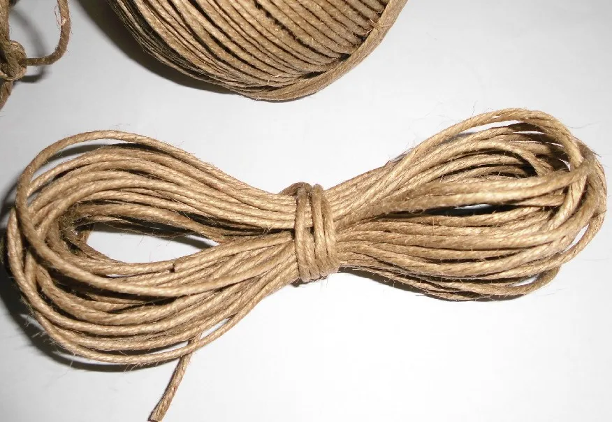 2mm x140m waxed jute twine rope gift packing handmade accessory hang