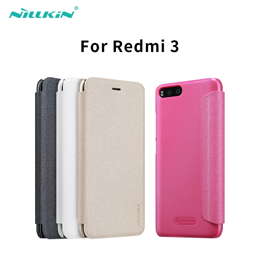 

phone bag case for redmi 3 NILLKIN Sparkle super thin leather case for xiaomi redmi 3 flip cover for redmi3 xiaomi redmi 3 case