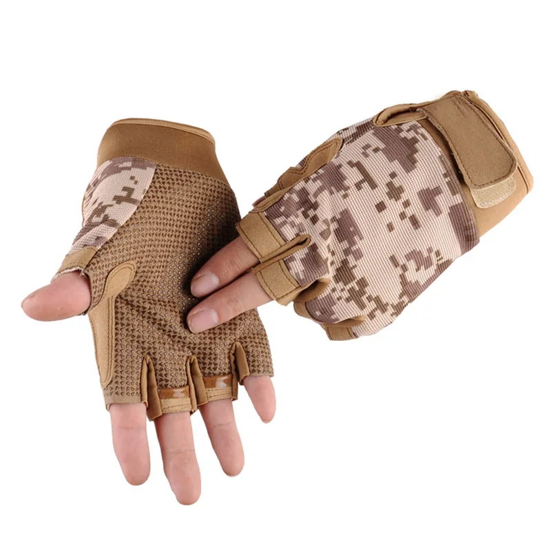 Half finger Bicycle Glove Camouflage Men Women Outdoor Sports Climbing Fitness Gloves S64