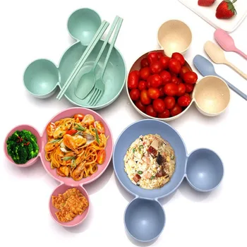 

Massage Facial Body Massage massageador facial Baby Dishes Cute Cartoon Kids Plastic Rice Bowl Eco-friendly Fruit Plate