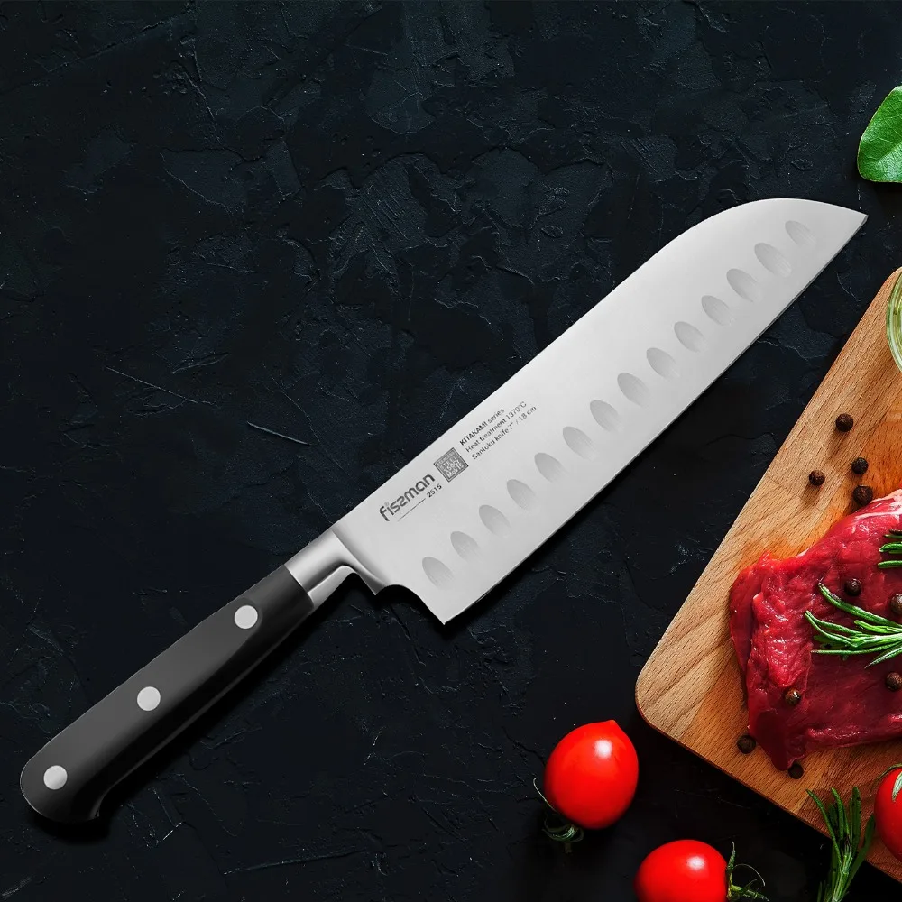 FISSMAN Santoku нож серия KITAKAMI немецкие Высокопроизводительные стальные кухонные