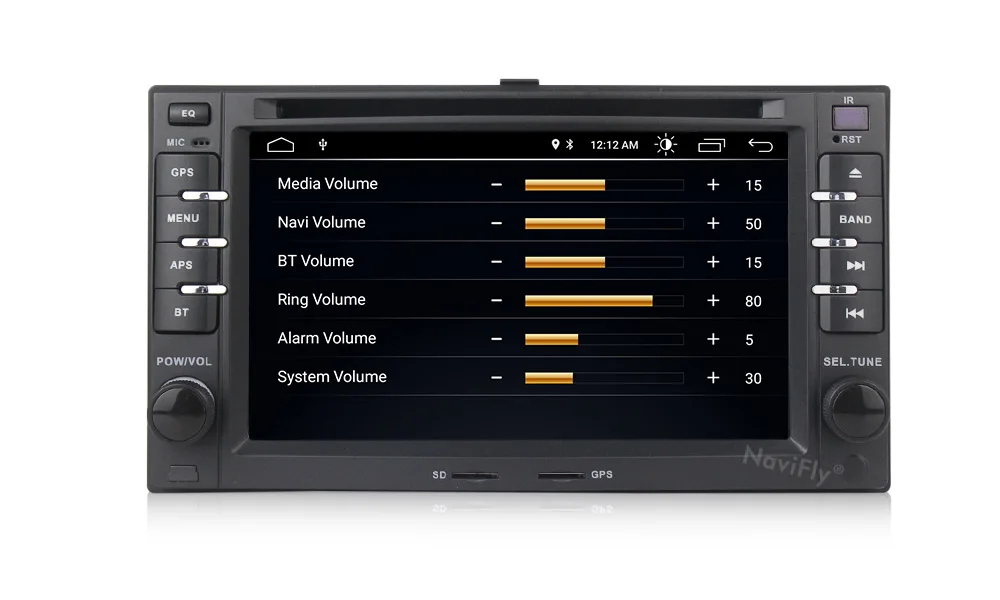 Best Navifly android 8.1 system car radio player for kia Cerato Spectra Sorento Picanto Carnival LOTZE universal wifi BT RDS FM 12
