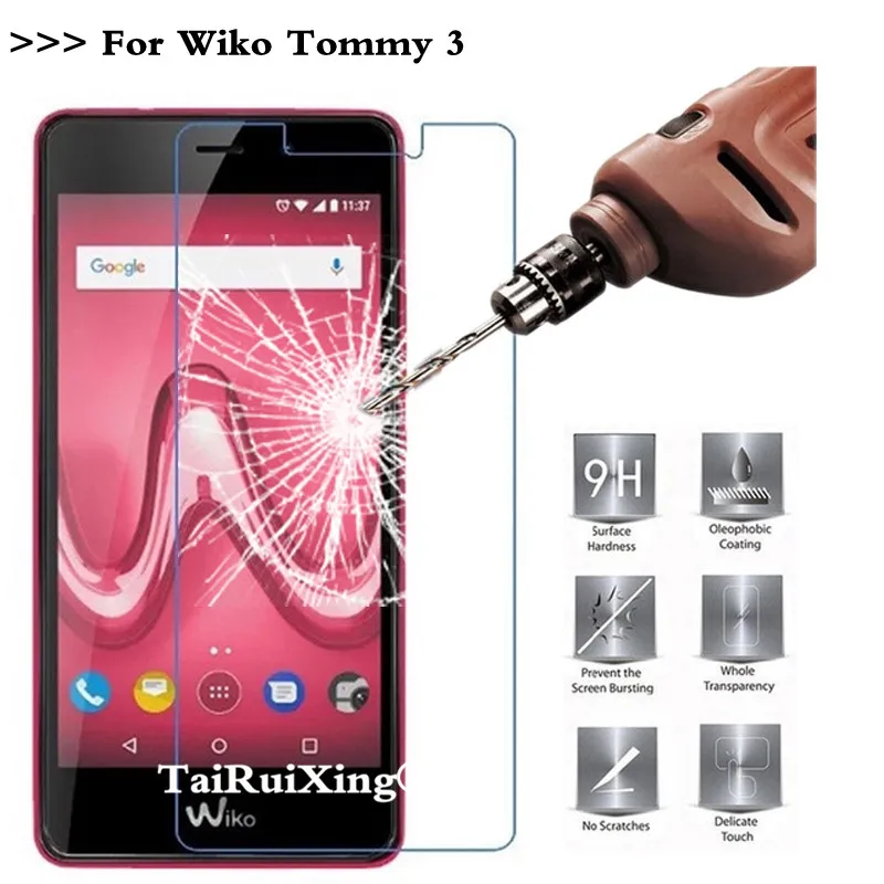 9H 2.5D 0 26 мм Закаленное стекло протектор экрана для Wiko Tommy III защитная пленка 3 |
