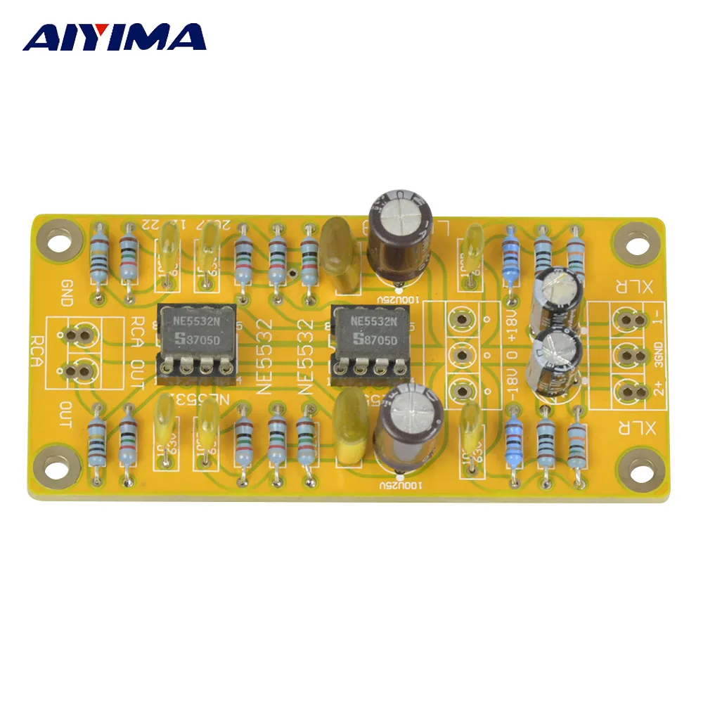 Предусилитель AIYIMA с балансным XLR на несимметричный односторонний RCA NE5532 двойной