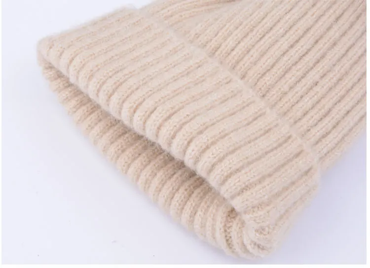 winter hats for girls kids boys knitted hat girl pom pom hat kids girls children natural raccoon Winter hats for children (8)