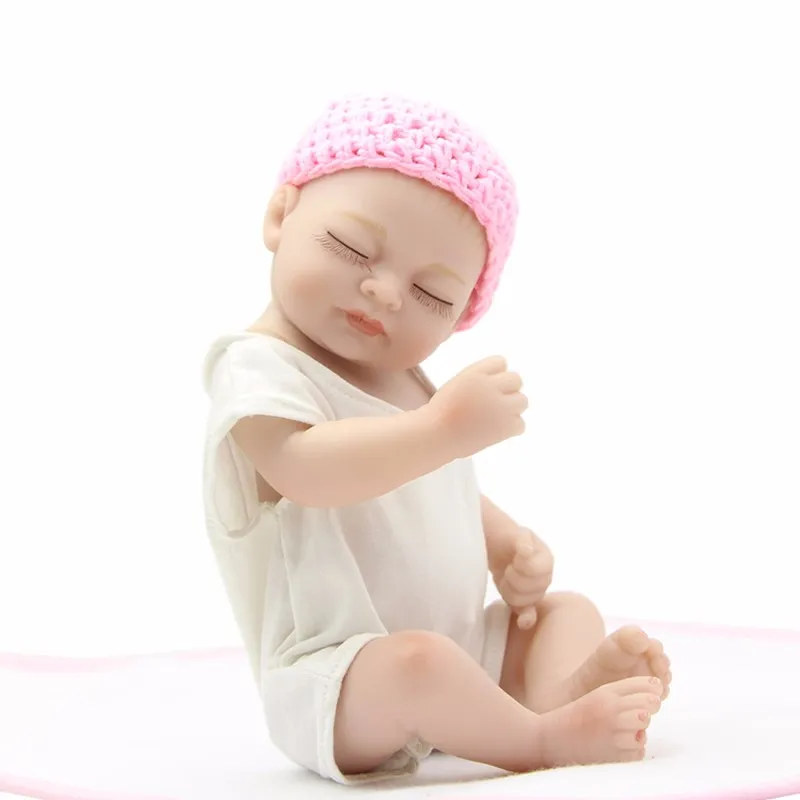

Lovely 11 Inch Mini Reborn Babies Full Silicone Body Realistic Newborn Dolls Sleeping Girl Baby Toys Kids Christmas Gifts