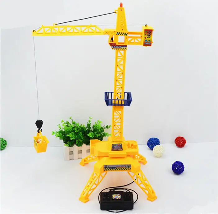 Bricolage électrique grue à tour télécommande véhicule d'ingénierie jouet  ensemble cadeaux pour enfants 