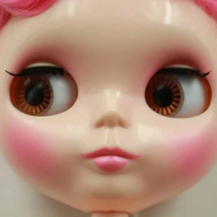 C57 розовые волосы телесного цвета blyth кукольные Заводская кукла подходит для DIY коричневых изменение игрушка BJD для девочек