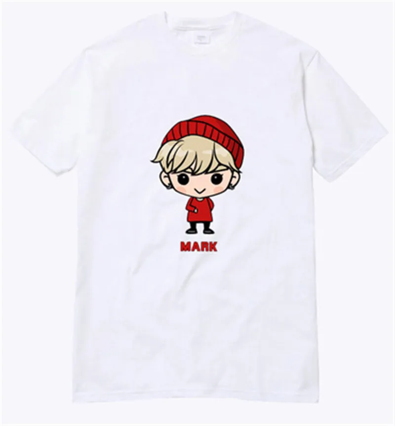 

KPOP GOT7 Fly Concert Album Mark JB Cartoon T Shirt K-POP 2016 Fashion Classic Cotton Clothes Short Sleeve T-shirt k pop Tshirts