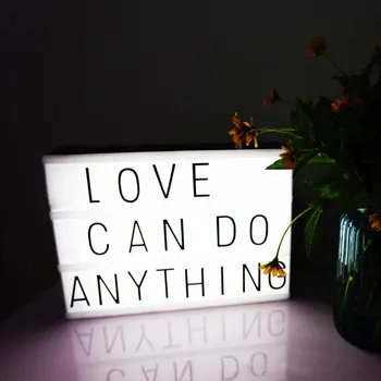 

White Color Advertising Lamps LED DIY Letter Number Combination Light Box Creative Night Lamp Para Meeting Home Cafe Decor MY