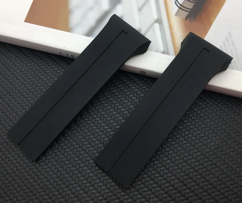 

Top brand watchband Soft Black Rubber silicone Watch Band 28mm Fit For Porsche strap Design World Timer for P6750 tools