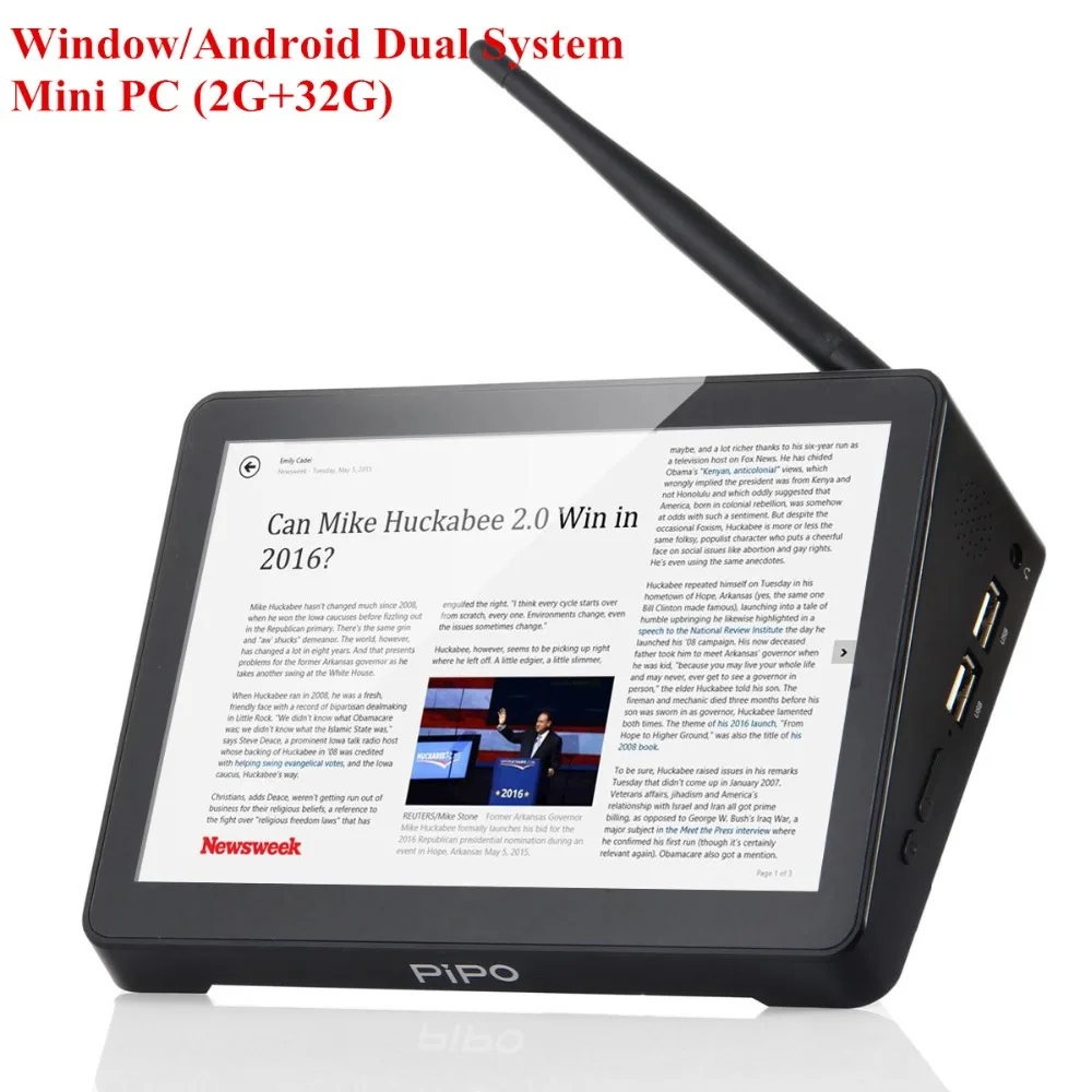  PIPO X8 Windows 8.1 Android 4.4 Dual Boot Mini PC 2G 32G Intel Z3736F Quad Core 2.4GHz WiFi BT 4.0 1280 x 800 Smart Media Player 