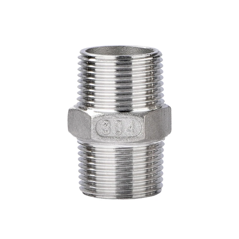 Thread Specification: 1/2 1/4 3/8 1/2 3/4 1 1-1/4 1-1/2 NPT Male To Female Thread 304 Stainless Steel Socket Pipe Fitting Connector Adapter Coupler 