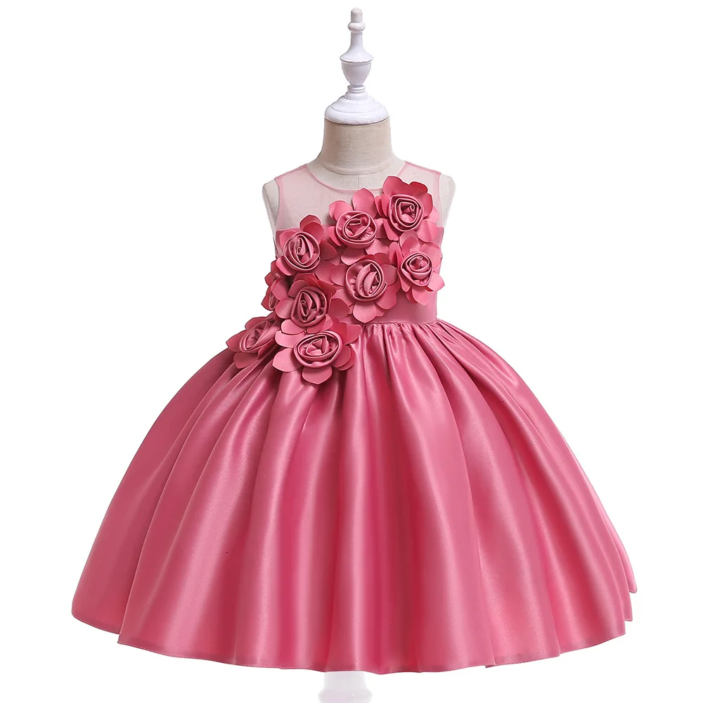 Formal Christmas Party Vestidos Children Wedding Kids Dresses for Girls Embroidery Flower Clothes new 3-10 Years | Детская одежда и