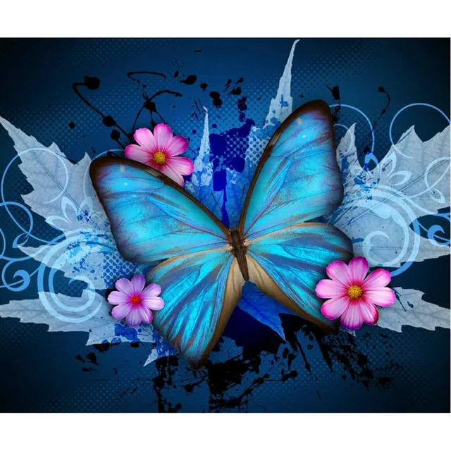 

100% Full 5D Diy Daimond Painting Cross-switch Butterfly Flower 3D Diamond Painting Square/Round Rhinestones Painting Embroidery