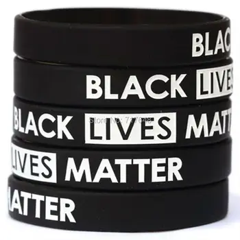 

300pcs BLACK LIVES MATTER wristband silicone bracelets free shipping by FEDEX