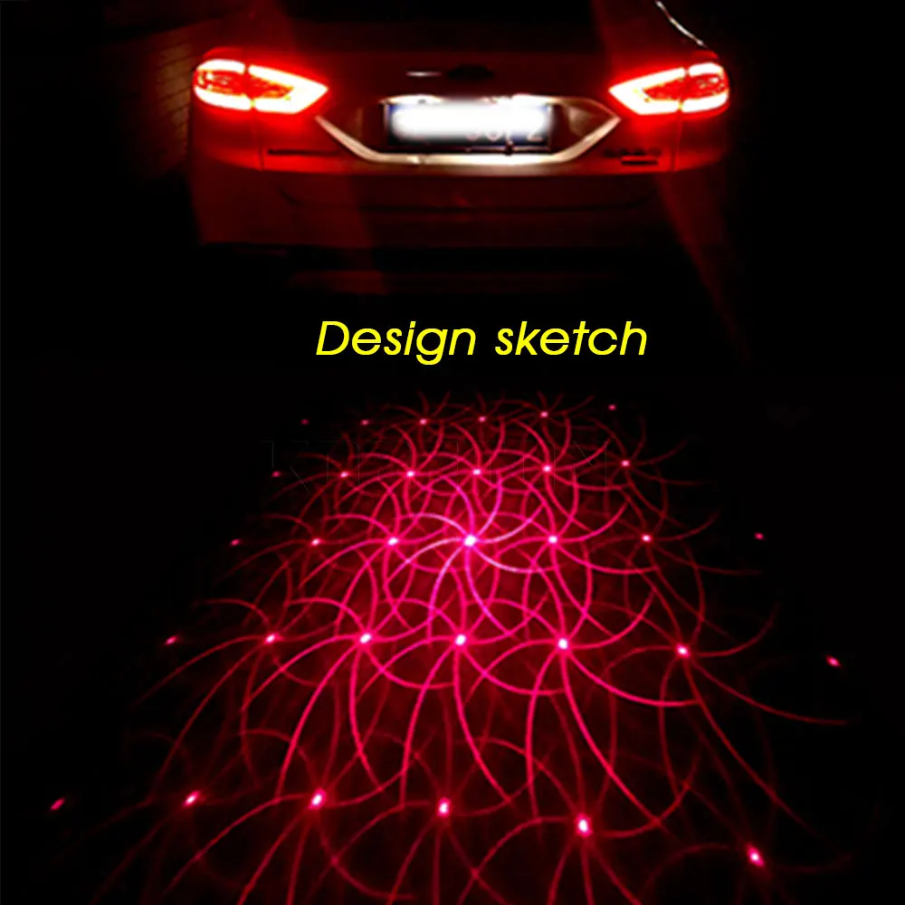 

New Car Styling 12V led Warning Light Anti Collision Rear-end Red Laser Fog Lights Auto Brake Parking Automobiles Accessories