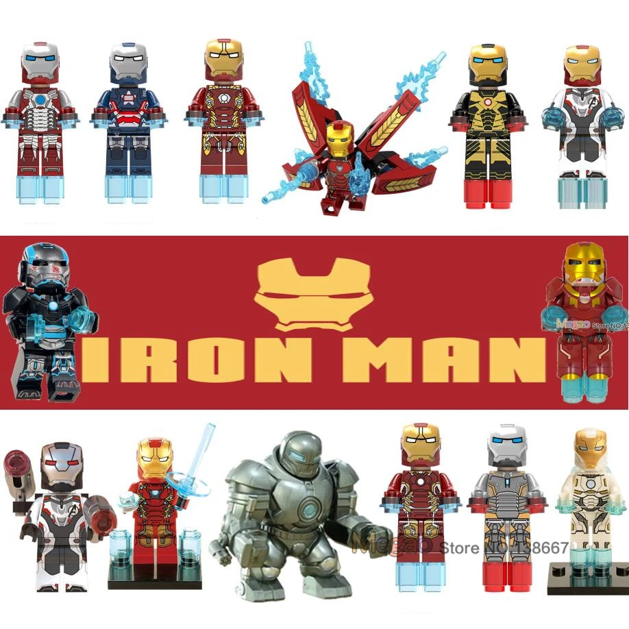 

Iron man MK50 Avengers 4 Super Heroes Single Sale Ironman Set Building Blocks Toys For Children Gift