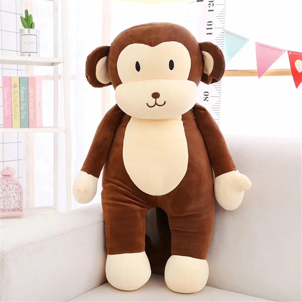 Fancytrader Super Soft Anime Monkey Plush Pillow Doll Cute Stuffed Cartoon Animals Monkey Toys for Kids Gifts 2 Sizes 2 Colors10