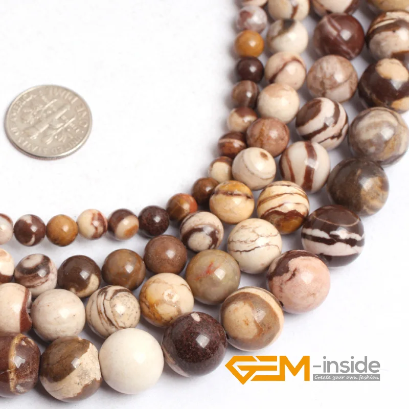 

round natural australia zebra jaspers beads natural stone beads DIY loose beads for jewelry making strand 15" wholesale !