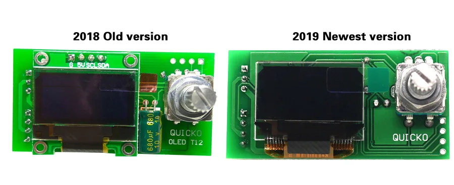 QUICKO регулировка температуры T12 STC OLED контроллер цифровой паяльник станция сварки дисплей панель применяется к HAKKO T12 советы