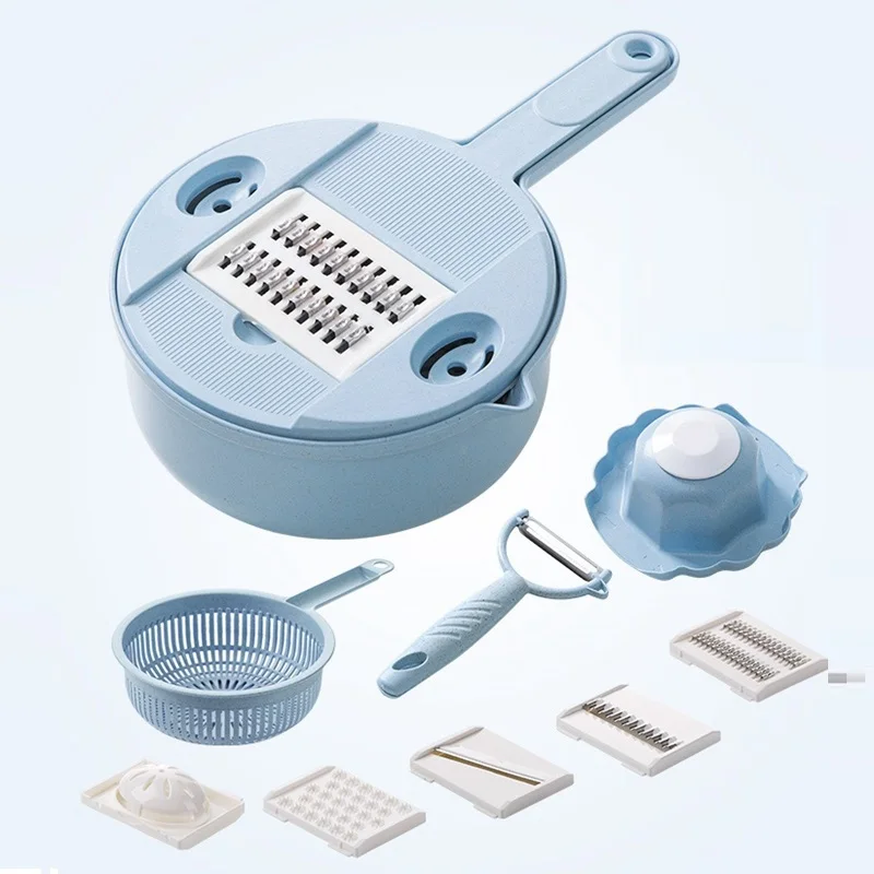 

11 In 1 Vegetable Slicer Potato Peeler Carrot Onion Grater Egg Separator Draining basket Vegetable Cutter Kitchen Tools