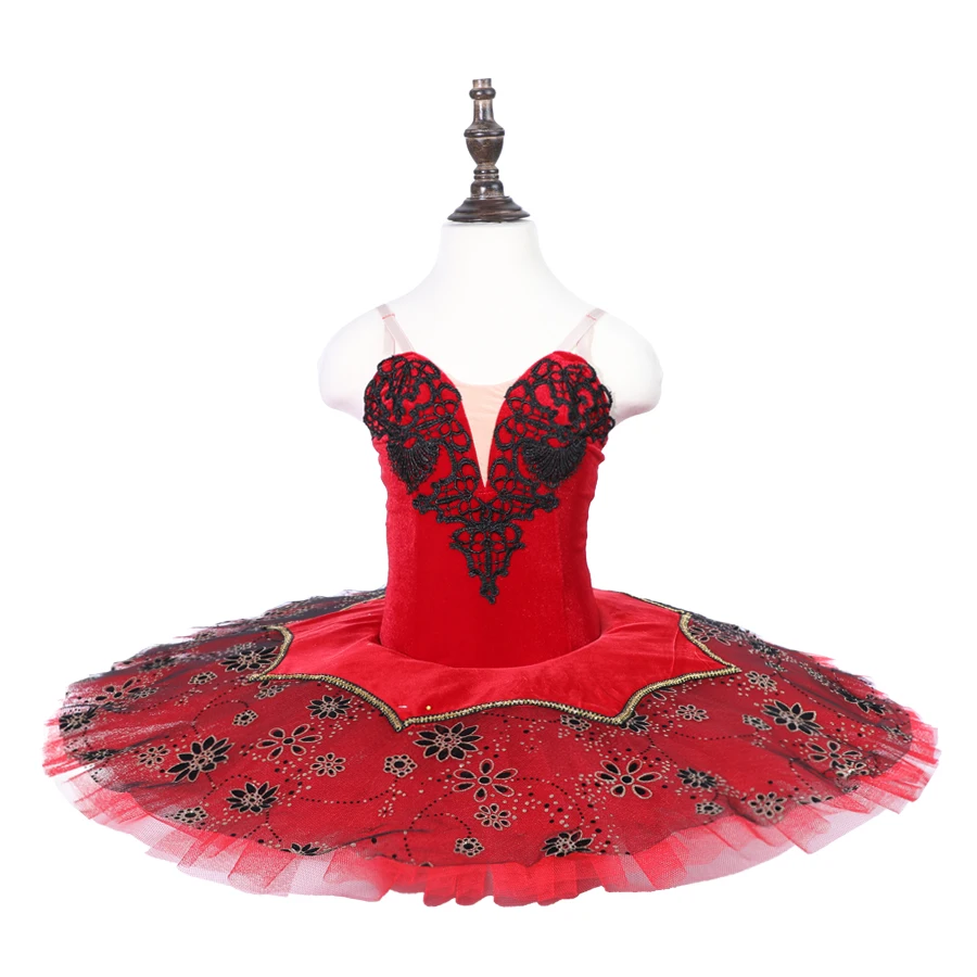 

New Sequin Professional Ballet Tutu Skirt Red Child Adult Swan Lake Ballet Dance Costumes For Girls Pancake Tutu Performance